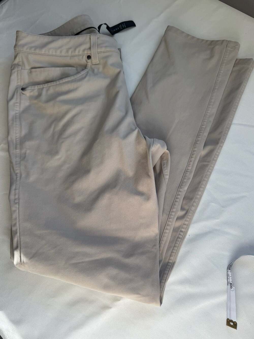 Lululemon ABC Slim Fit Warpstreme 5 Pocket Pants Bone Beige Men’s 30